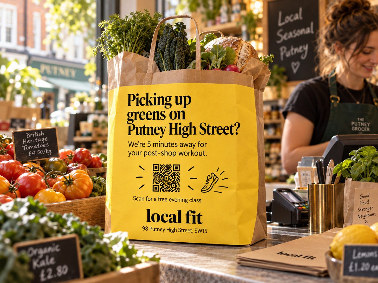 Local Fit grocery bag sleeve placement